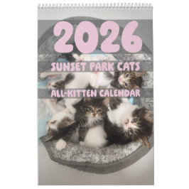 Gatos del Parque Sunset | Calendario 2026 | Gatito