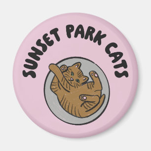 Gatos del Parque Sunset Imán Kit de rescate de