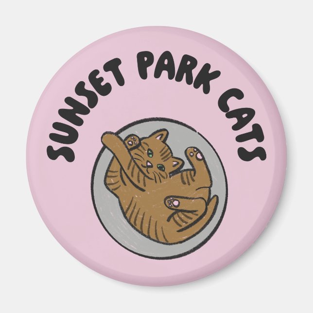 Gatos del Parque Sunset | Imán | Kit de rescate de (Frente)
