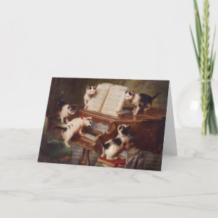 GATOS del PIANO - tarjeta de felicitación del