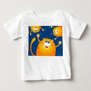 Gatos divertidos, camiseta de bebé