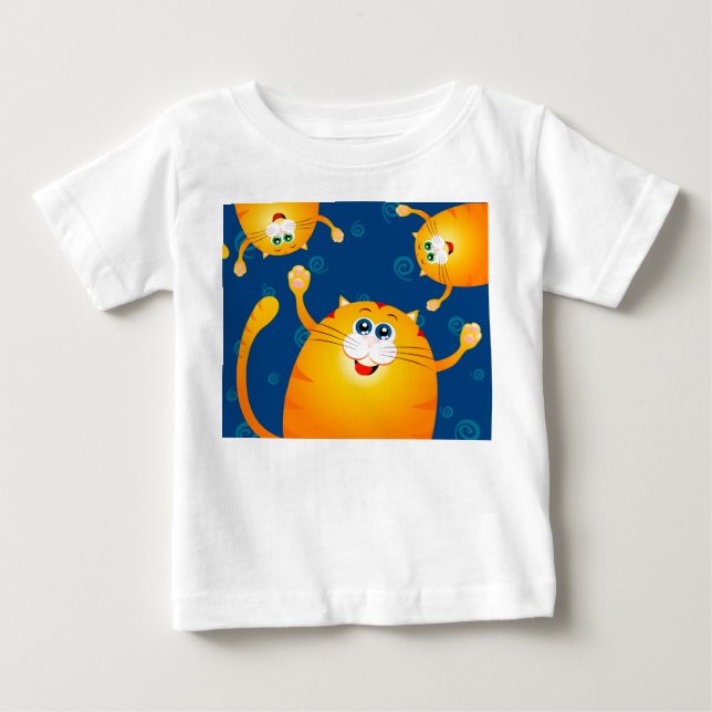 Gatos divertidos, camiseta de bebé (Anverso)