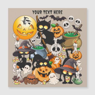 Gatos divertidos de Halloween en una fiesta