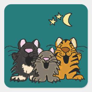 Gatos divertidos del canto AB pegatinas