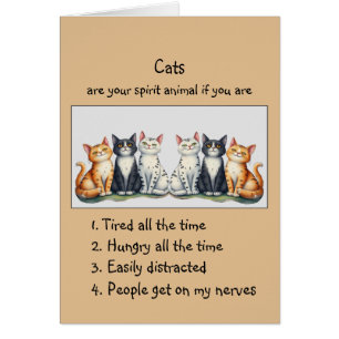 Gatos Divertidos son Humor de Animal Espiritual Li