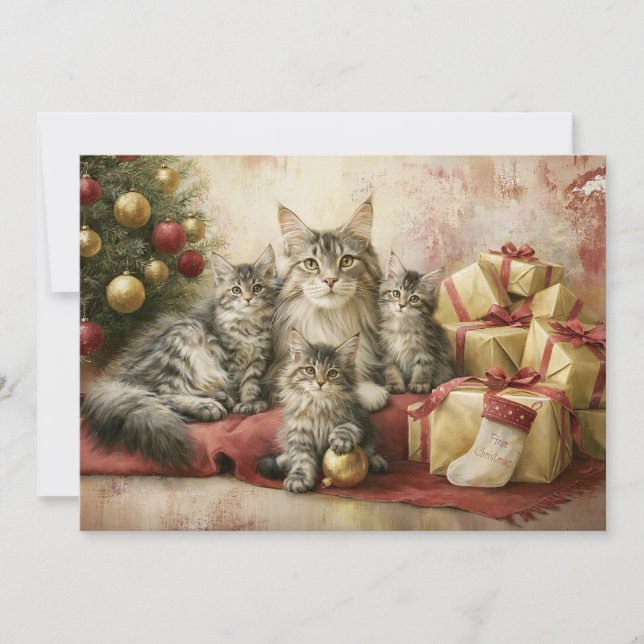 Gatos Elegantes Gatitos Navidad (Anverso)