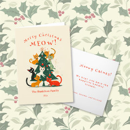 Gatos en el árbol de Navidad