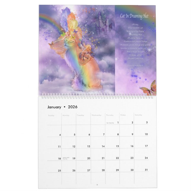 Gatos en el calendario de lujo 2015 del arte de (Jan 2026)