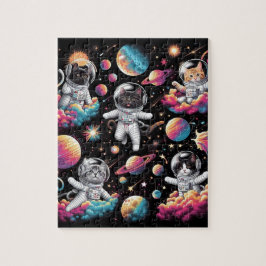 ¡Gatos en el rompecabezas espacial!
