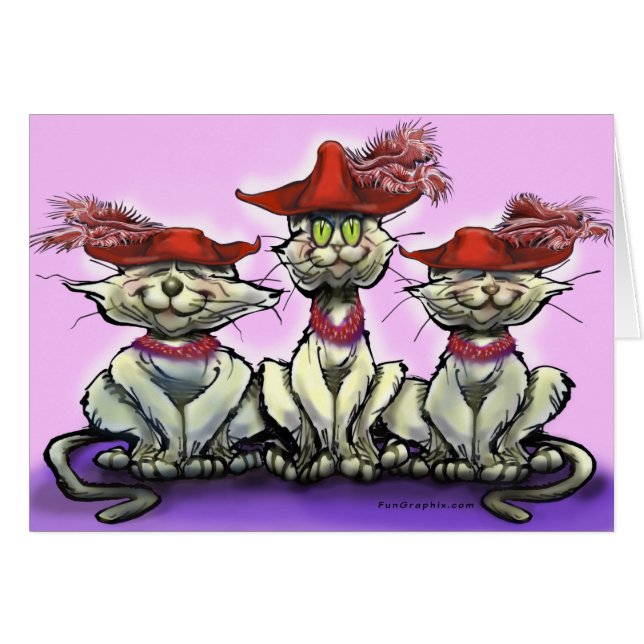 Gatos en Gorras divertidos (Anverso (Horizontal))