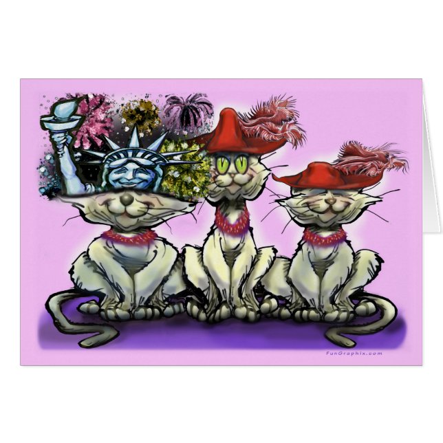 Gatos en Gorras divertidos (Anverso (Horizontal))