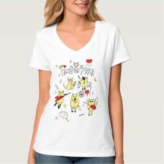 GATOS EN la camiseta de la banda del FUEGO