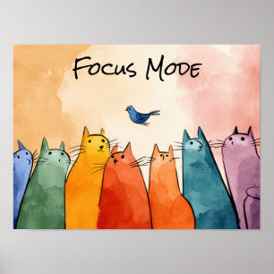 Gatos en Modo Foco – Arte de Citas Divertidas de G