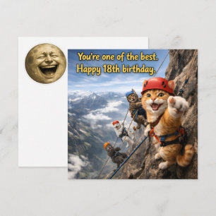 Gatos escalando montañas personalizado feliz cumpl