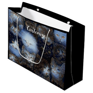 Gatos espumosos Bolsa de regalo grande