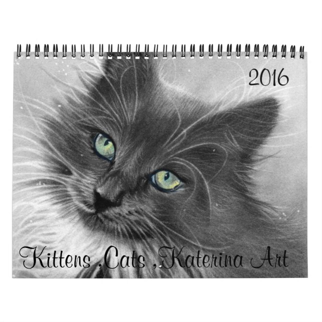 Gatos, gatitos, calendario 2016 KaterinaArt (Tapa)