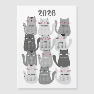 Gatos grises del calendario 2026