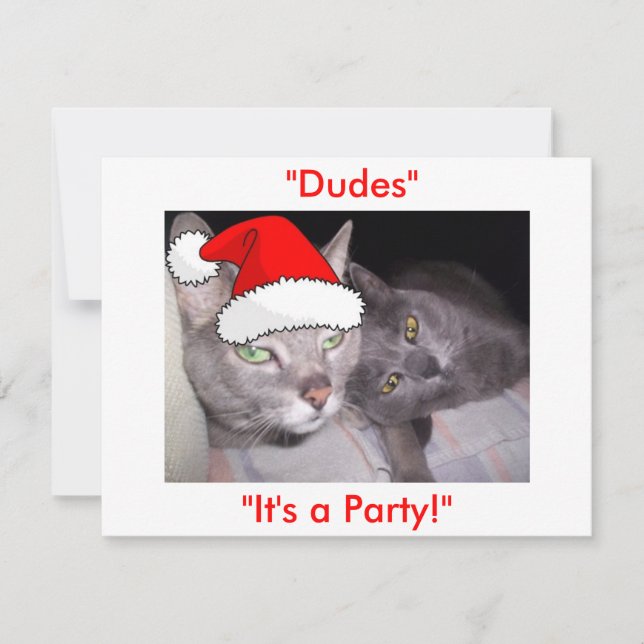 Gatos Grises Russian Blue de Navidad (Anverso)