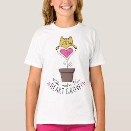 Gatos Hacen que el Corazón Crezca Camiseta - Blanc