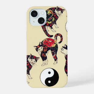 GATOS JAPONESES, DRAGON RED DEVIL TATTOOS, YIN YAN