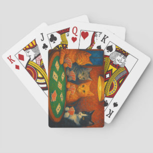 Gatos jugando cartas