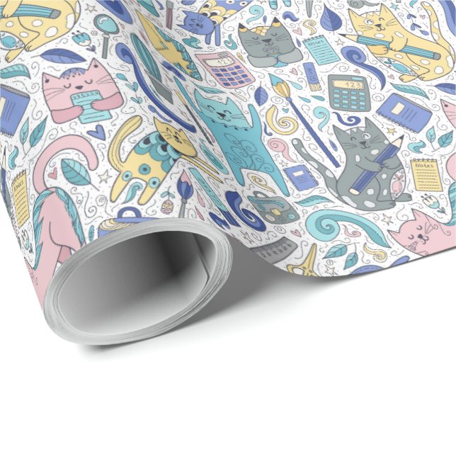 Gatos Kitty Papel de regalo - Graduación - Regalos (Esquina del rollo)