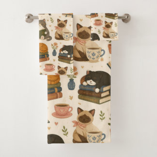 Gatos Leyendo Acogedoramente y Cafetería Bibliófil