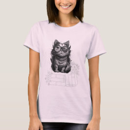 Gatos leyendo libros en tu camiseta