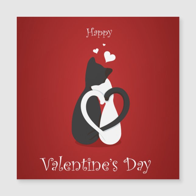 Gatos lindos del día de San Valentín amor (Anverso)