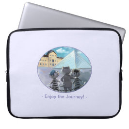 Gatos Louvre París - Disfrutar Funda para Portátil