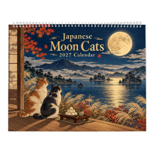 Gatos Lunares Japoneses Calendario 2027 Ukiyo-e