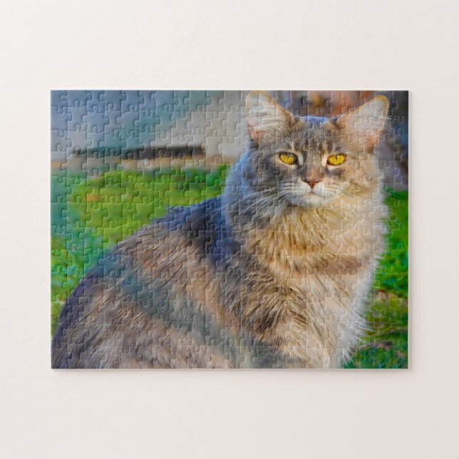 Gatos Maine Coon. Rompecabezas (Horizontal)