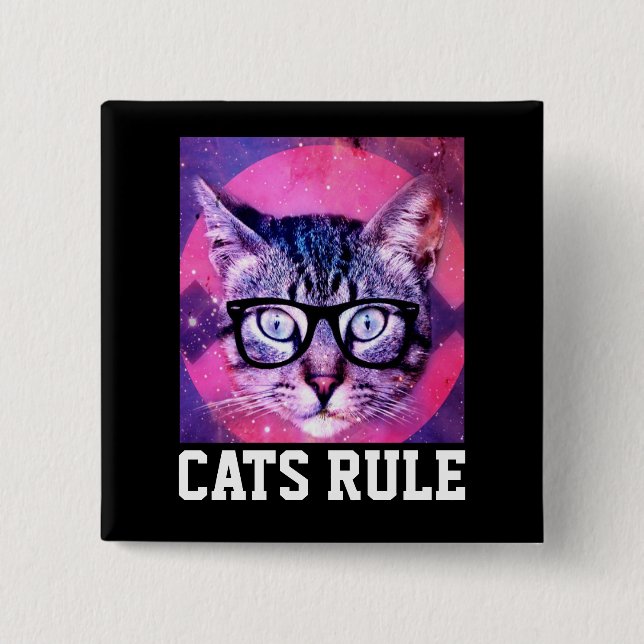 GATOS MANDAN BOTÓN DE GATO CON GAFAS (Anverso)