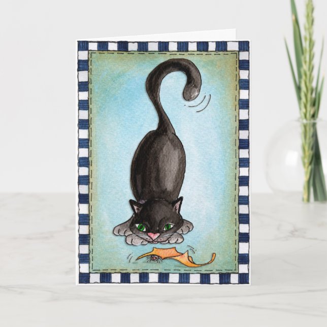 Gatos más negros - Tarjeta de saludo (Anverso)