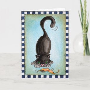 Gatos más negros - Tarjeta de saludo