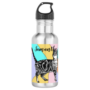 Gatos Mascotas Chicas Pastel Botella de Agua