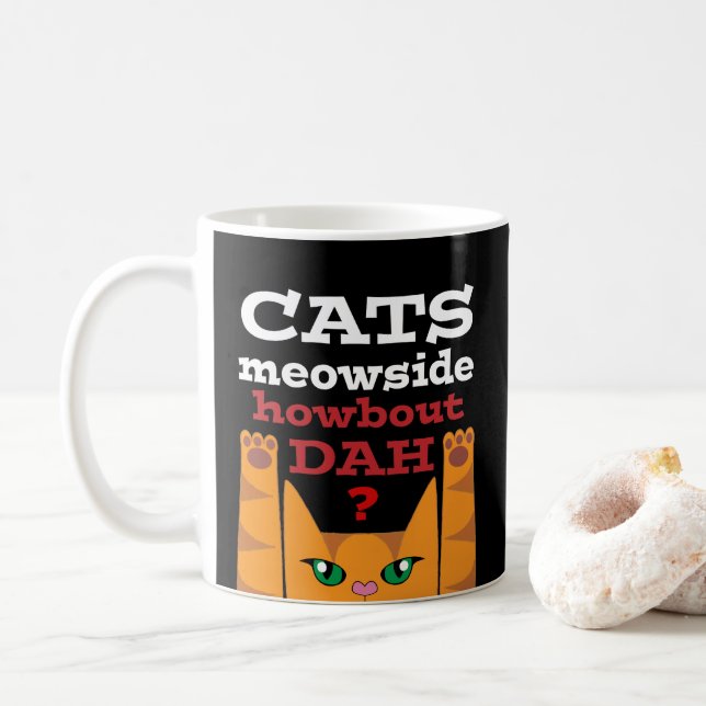 Gatos Meowside - taza (Con donut)