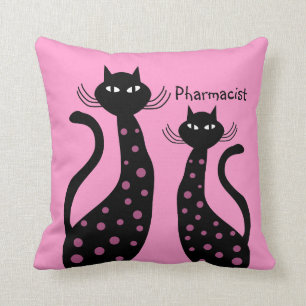 Gatos negros de la almohada del farmacéutico