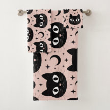 Gatos Negros Lindos y Halloween Celestial