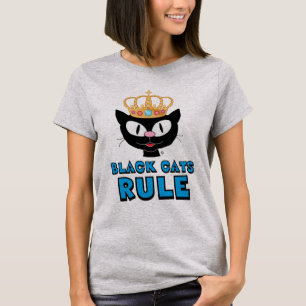 Gatos Negros Mandan Camiseta Amante de Gatos