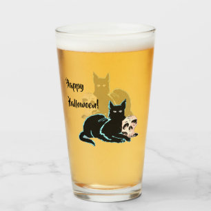 Gatos negros y calaveras de Halloween