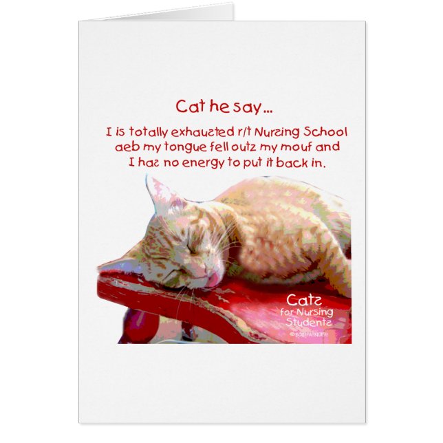 Gatos para estudiantes de Enfermería - Agotados (Frente)