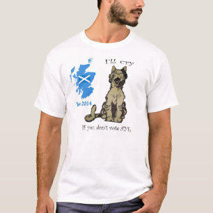 Gatos para la camiseta escocesa de la
