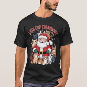Gatos para todos Santa Navidades camiseta