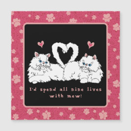 Gatos persas blancos con corazón