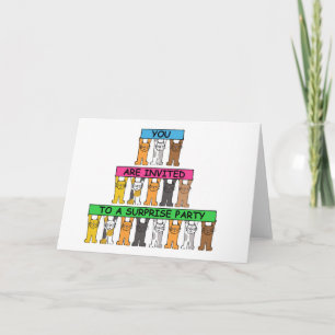 Gatos Personalizados de invitaciones a fiestas sor