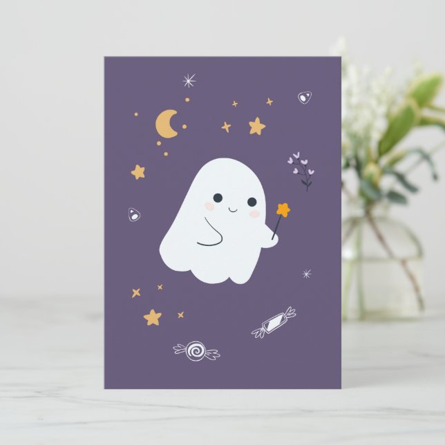 Gatos personalizados divertidos con escobas, calab (Anverso de pie)