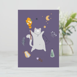 Gatos personalizados divertidos con escobas, calab