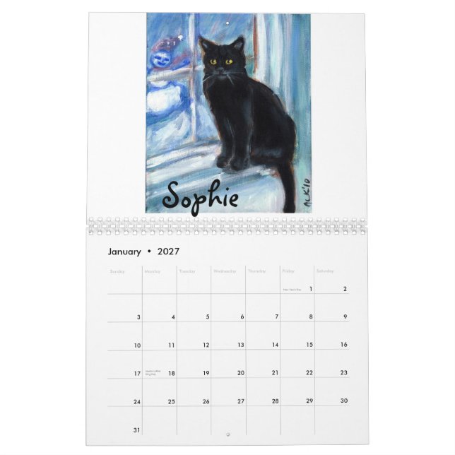 Gatos por el calendario de Angie 2011 (Jan 2027)