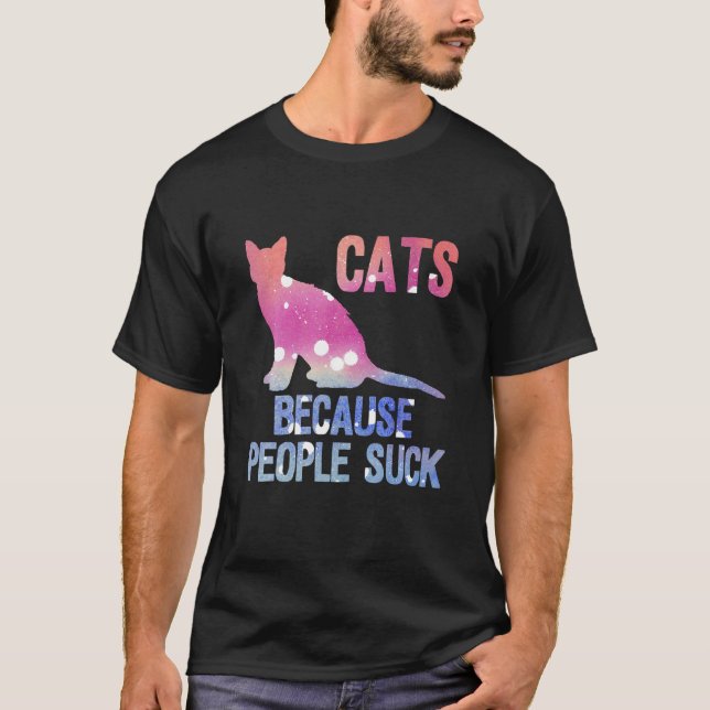 Gatos porque la gente chupa camisetas (Anverso)